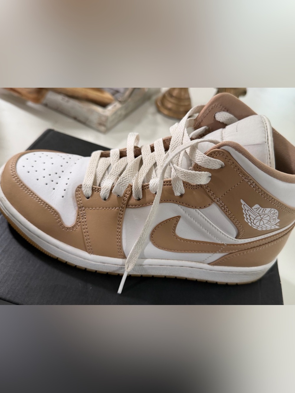 Nike White and Light Pink Low-Top Sneaker
